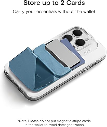 Miniatura 4 de MOFT Soporte magnético para cartera para iPhone 141312 Series soporte magnético compatible con teléfono con 3 ángulos de visión (azul viento)