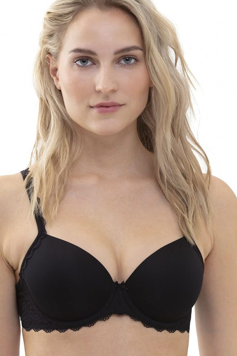 Mey Damen Bi-Stretch-BH mit Bügel Serie Amorous | Schalen-BH mit Cup, gepolstert, Mit Bügel, Spitze im vorderen Unterbrustband, Zierträger, Haken-Ösen-Verschluss
