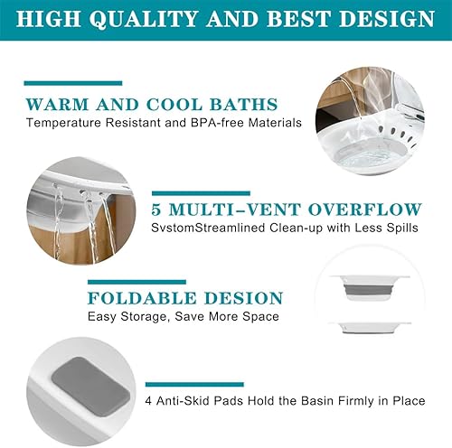 Miniatura 4 de Baño de asiento para inodoro plegable de vapor para mujeres embarazadas, lavabo de baño con limpiador para cuidado posparto, recuperación de