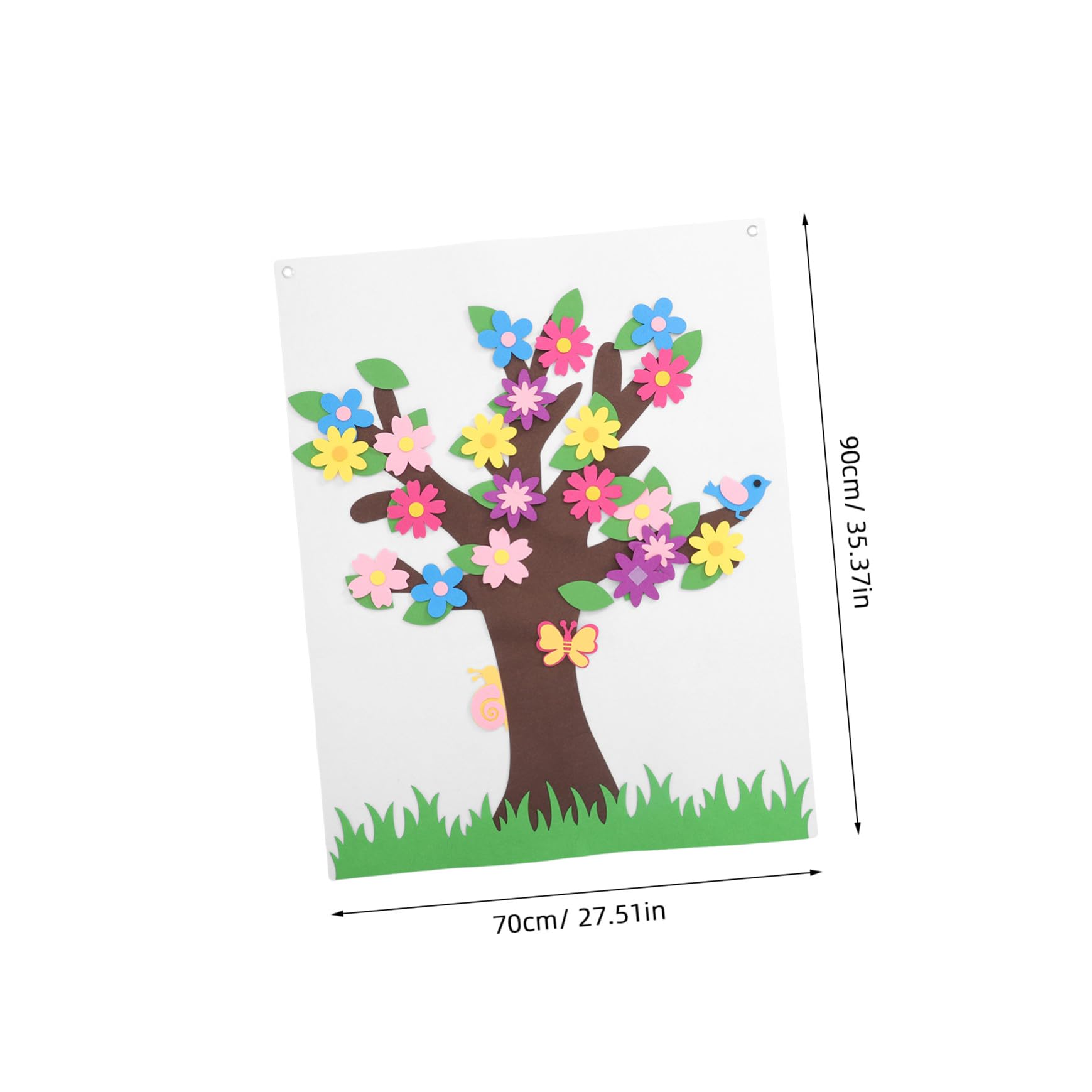Hemobllo Set Pannolenci per Bambini Albero e Fiore, Lavagna DIY per attività Educative Senza Schermo, Decorazione Murale per Scuola Materna e Cameretta