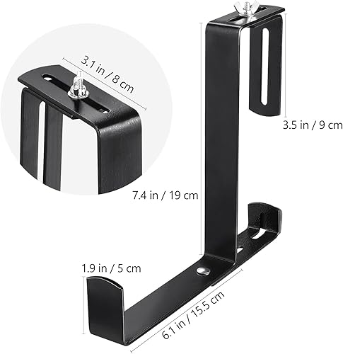 Miniatura 4 de Cabilock 1 par de ganchos de pared para colgar plantas, caja de ventana de flores, soportes para maceta, soporte para caja de flores para montaje de