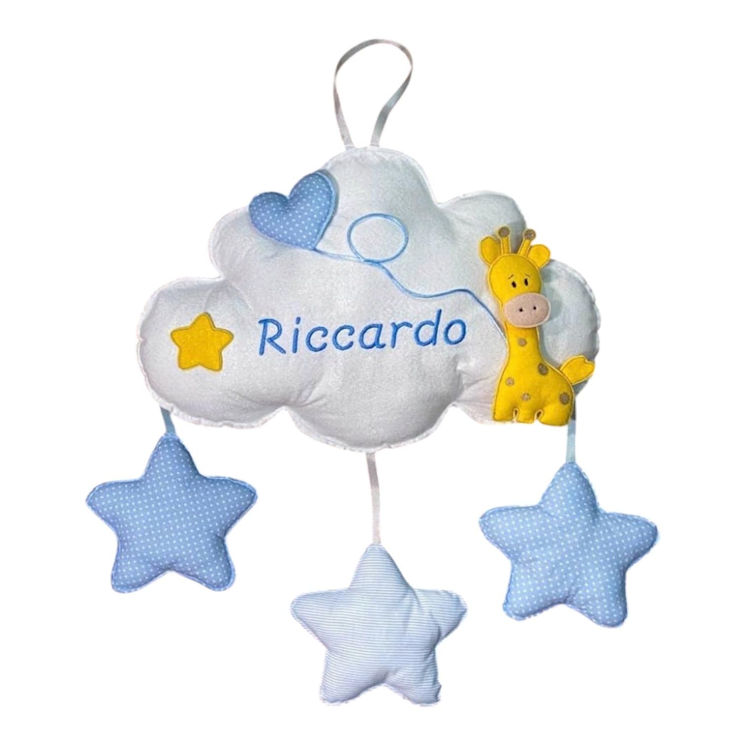 Fiocco Nascita Nuvola Personalizzato con Giraffa e Stelle Pendenti - Coccarda nascita con nome - Colore Ricamo Azzurro o Rosa - Fiocco nascita bimba o bimbo - Made in Italy - Handmade - Pri Frog