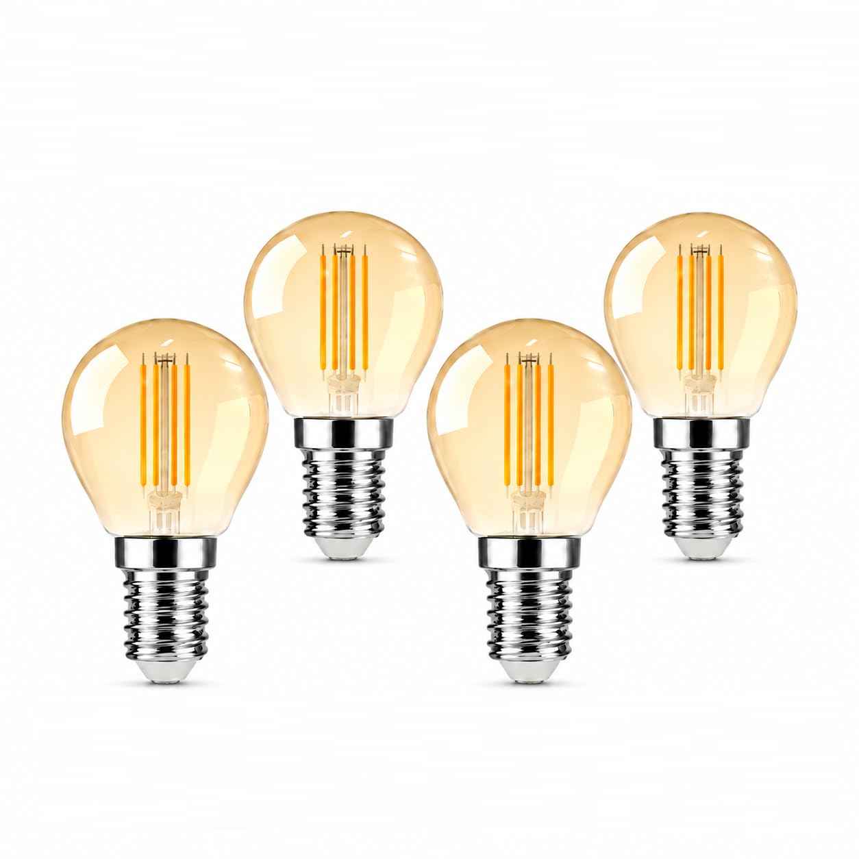 YELANGU G45 LED Light Bulb E14 4W 2300K Warm White, 4-Pack