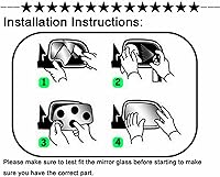 Vista 5 de BOOLEE Espejo retrovisor lateral de cristal - Reemplazo para lado del conductor izquierdo para Volkswagen Beetle 2012-2019, Jetta 2011-2018, Passat