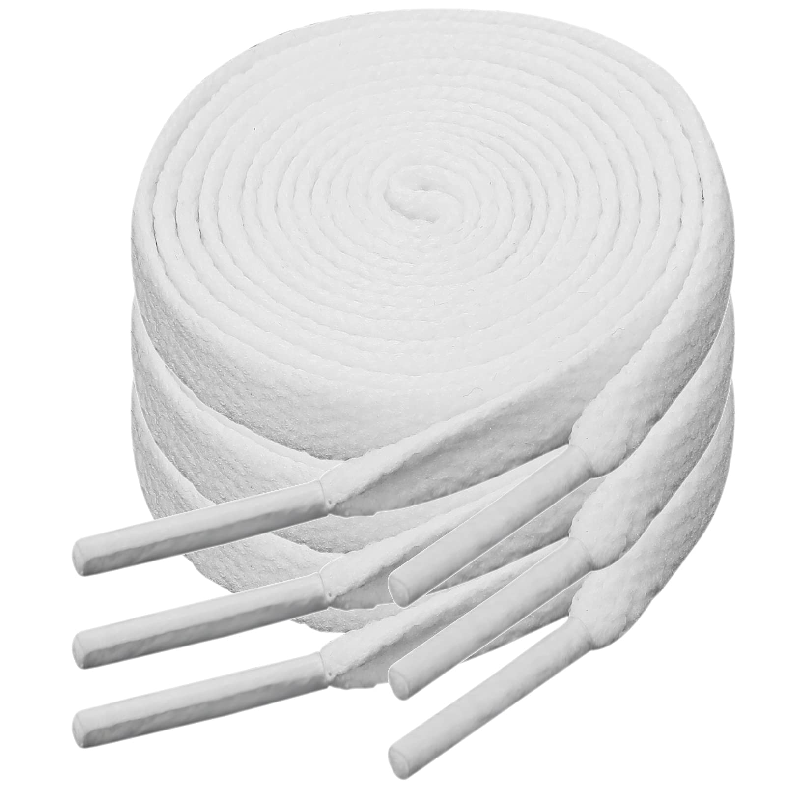 Ouligay3 Pairs White Shoe Laces White Laces For Trainers 8mm