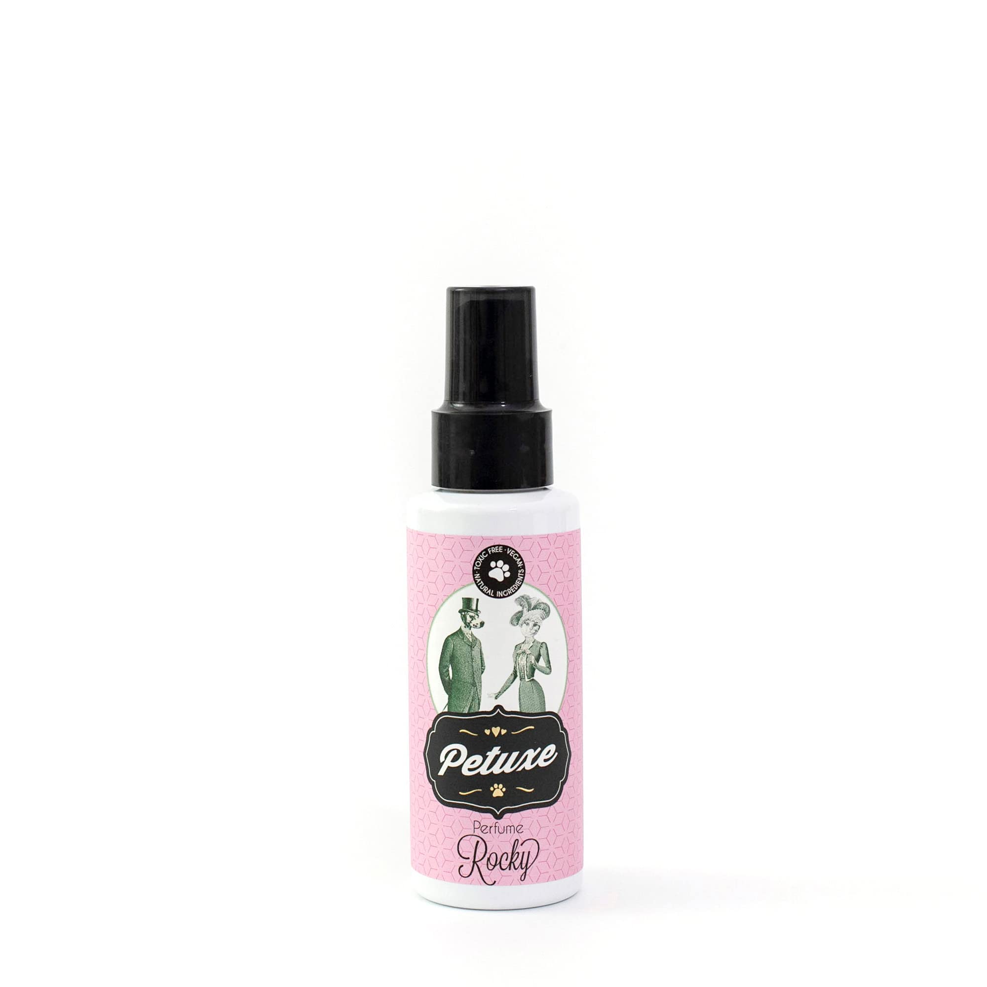 Petuxe Perfume Vegano para Perros. Colonia en Spray para Mascotas. Corrector de Olor para Mascotas. Cachorros y Adultos. Efecto Duradero (Rocky)