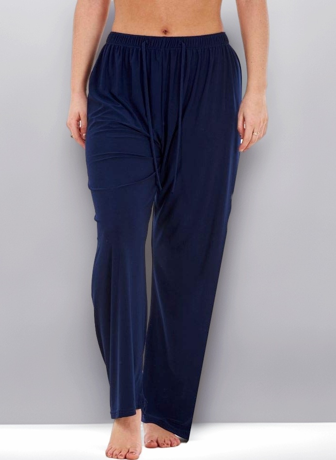 Ladies Women Trouser Elasticated Narrow Leg High Waist ITY Regular Pants Black