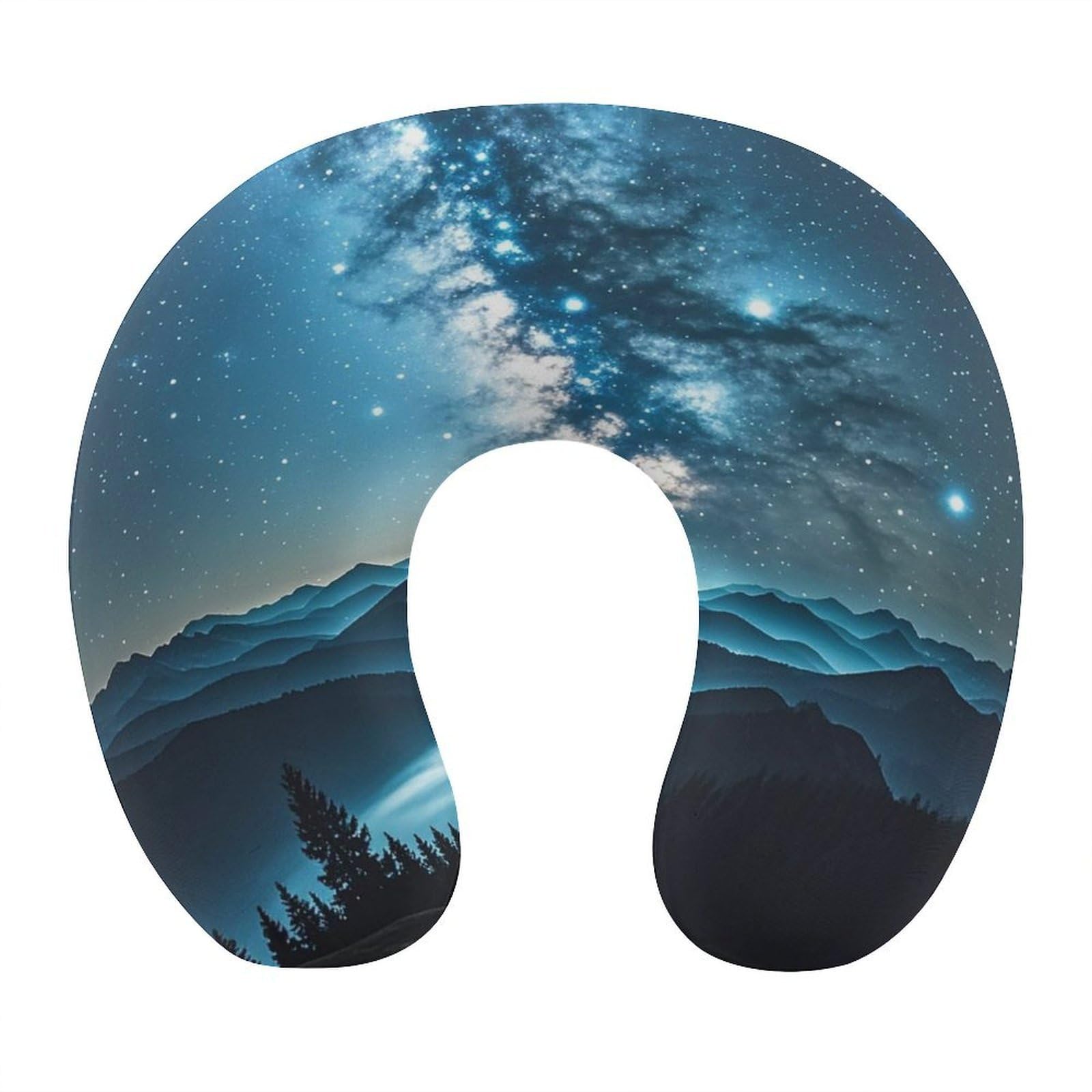 FekiLoot Stars Travel Pillow Comfortable U Shape Memory Foam Pillows Neck and Head Support Portable Travel Neck Pillow Suitable for Planes Trains Self-Driving Cars