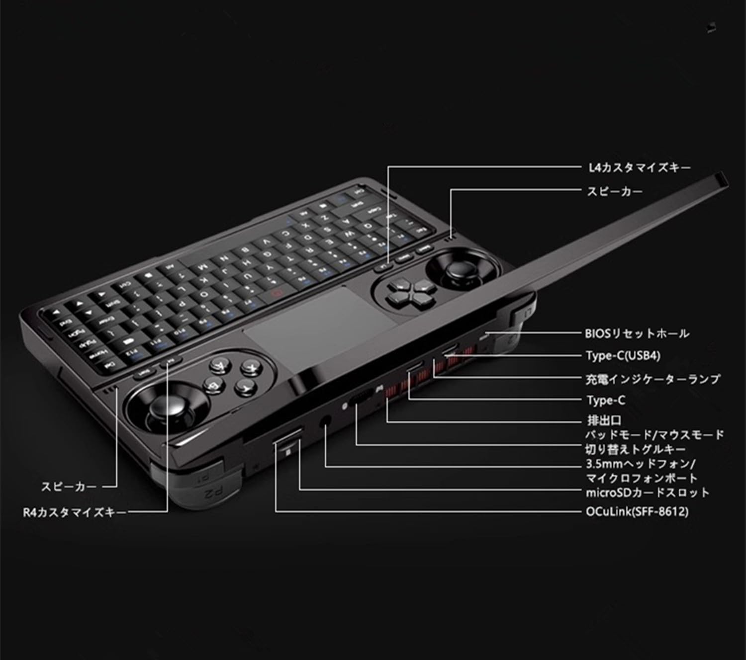 Amazon.co.jp: GPD WIN Mini ポータブルゲーミングPC ノートPC UMPC 7 