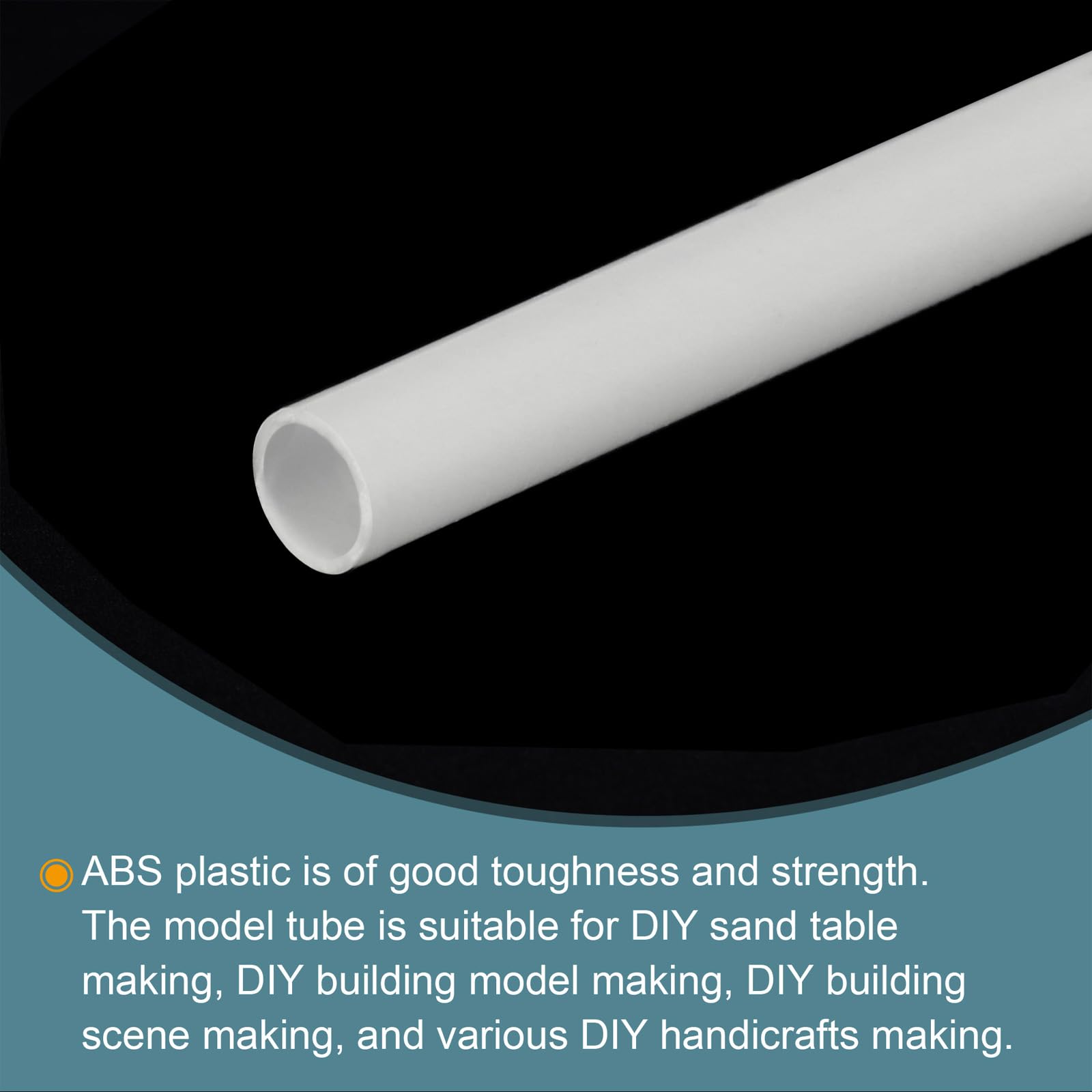 QUARKZMAN 15pz Tubo in Plastica per Modelli in ABS Tubo Rotondo 3mmx250mm Bianco Facile da Lavorare per Realizzazione Modelli Architettonici Fai da Te