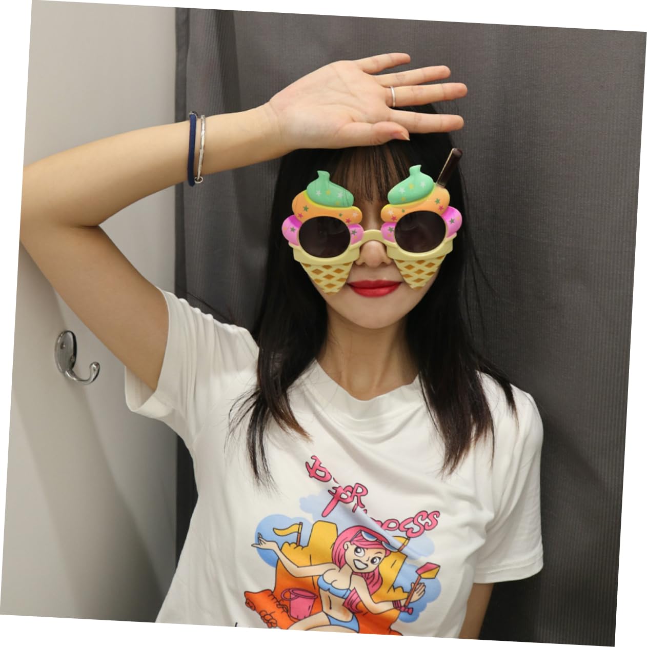 SHERCHPRY 3juegos Gafas De Sol Diseño De Helado Para y Fotografía Accesorios Divertidos Para Adultos y Niñas
