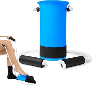 Sock Aid with Foam Handles Flexible Sock Aid Device with Long Rope - Sock Aids for Putting on Socks, Sock Helpers to Put on Your Socks for Seniors, Sock Assistant Device No Bending