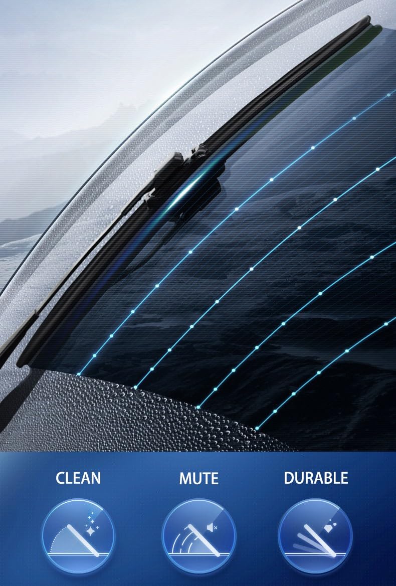 Escobillas Limpiaparabrisas coche para Toyota Vios,Personalizadas, Paquete de 2, Silenciosas, Duraderas, Ajuste Perfecto, Universal, Fácil Instalación