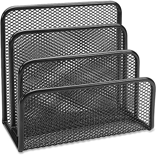 Trieur vertical Lorell 84153 en maille noire de 14,5 cm - 3