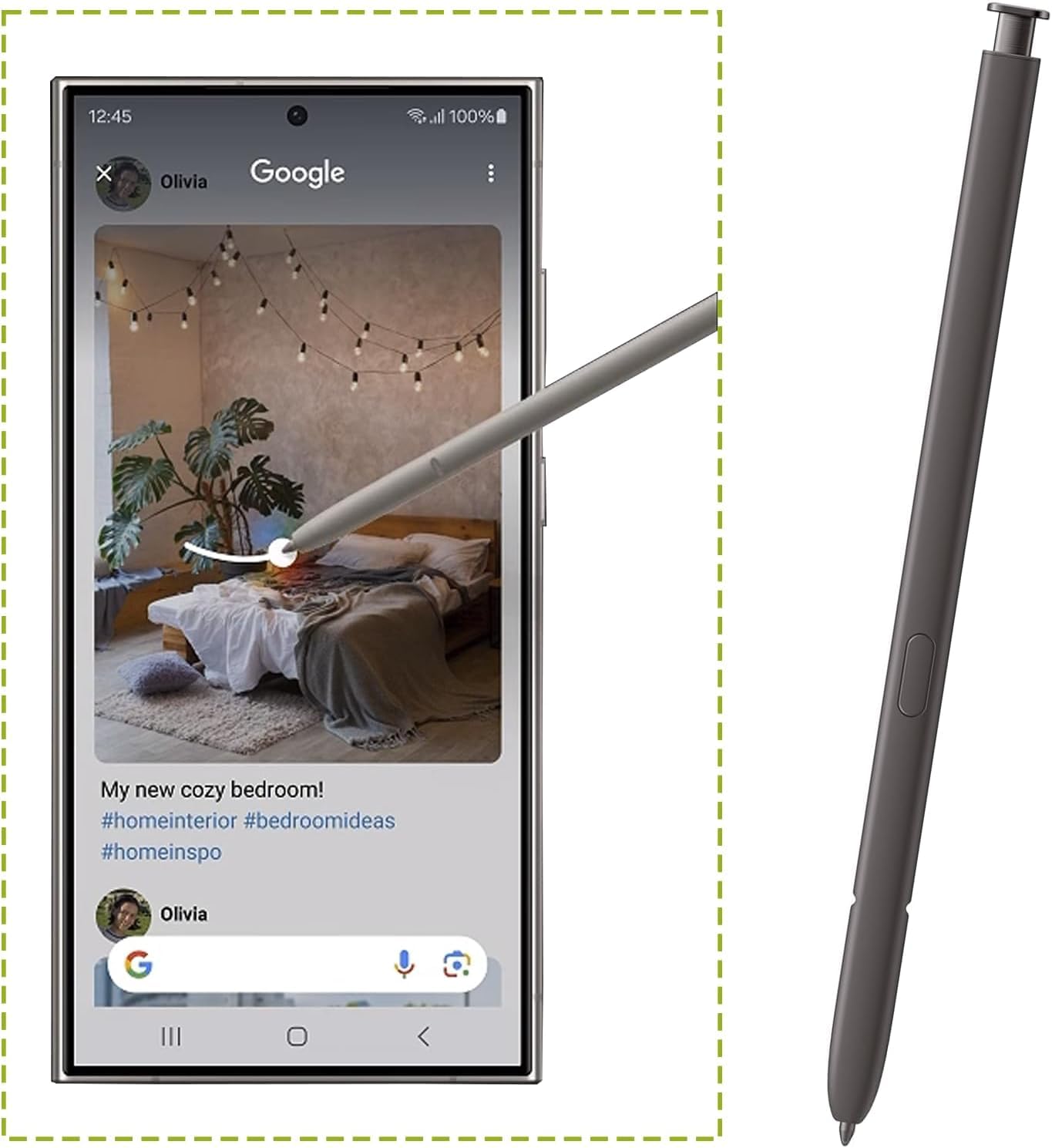 Samsung Galaxy S24 Ultra S Stylet de Rechange (Noir)
