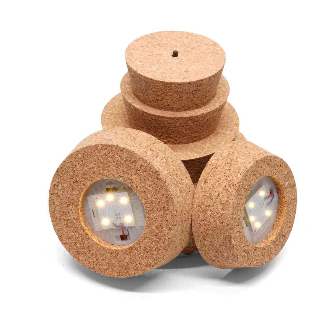 LED Terrarium Light Up Lid, Various Sizes, Battery Powered, Cork Stoppers Bottle Cork Stoppers Wooden Tapered Cork Plugs Replacement Assorted Size Corks (136 x 122 x 30 mm)