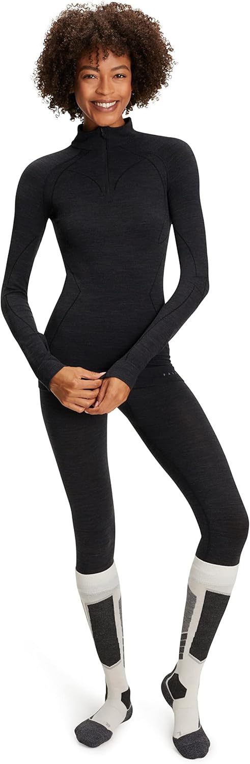 FALKE Women's Wool Tech. Zip Base Layer Top, 1 Piece - Image 5