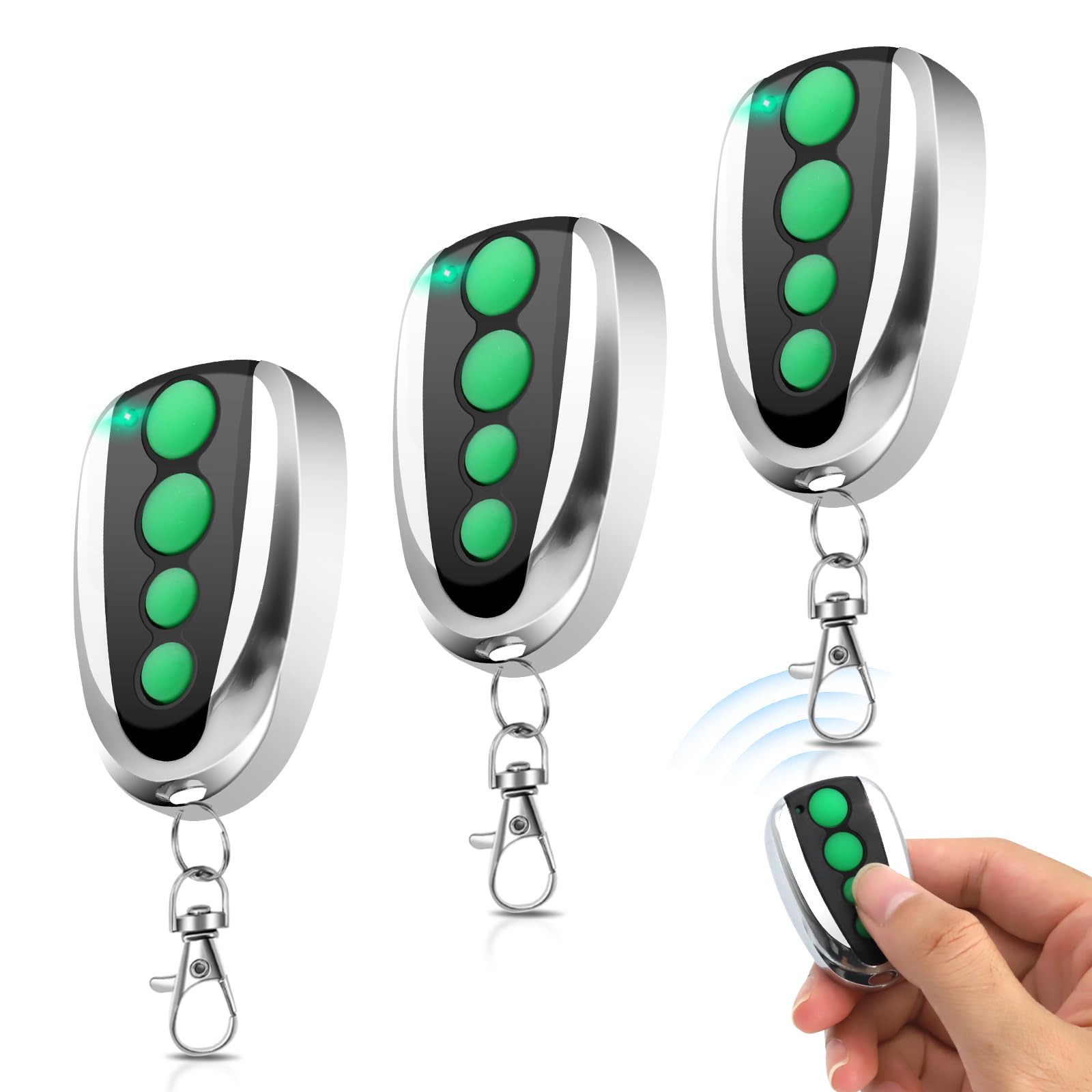 Mando a Distancia Compatible con All TOPENS M12,4 Canales Mando a Distancia de Garaje para automatismo Cancela corredera automatismo para Puerta de Garaje Mando inalambrico transmisores(3 Unidades)