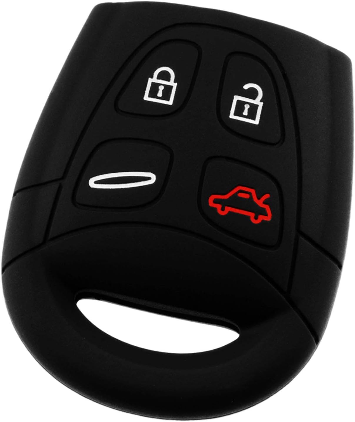 KeyGuardz Keyless Entry Remote Car Key Fob Outer Shell Cover Soft Rubber Protective Case for Saab 9-3 9.5 LTQSAAM433TX