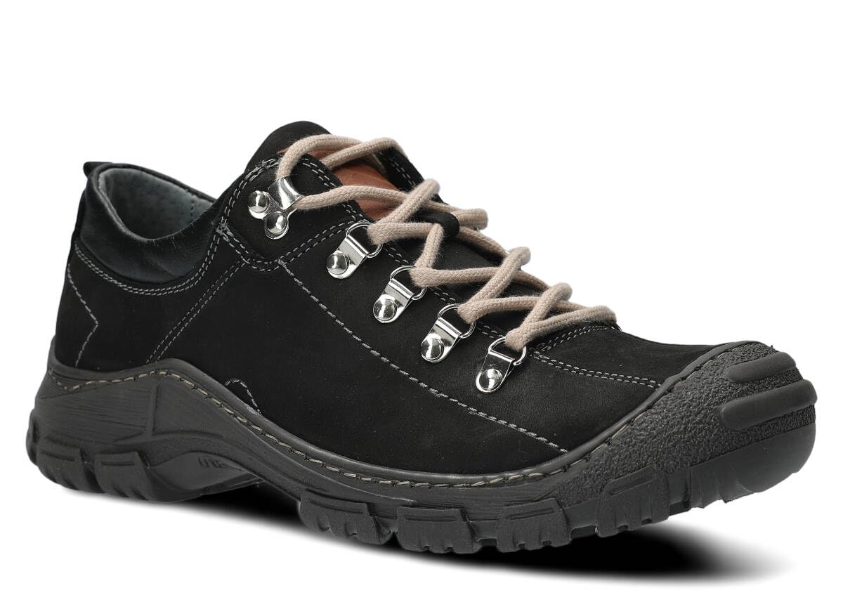 nagaba - Chaussures de randonnée - Cuir véritable, avec lacets avec semelle antidérapante