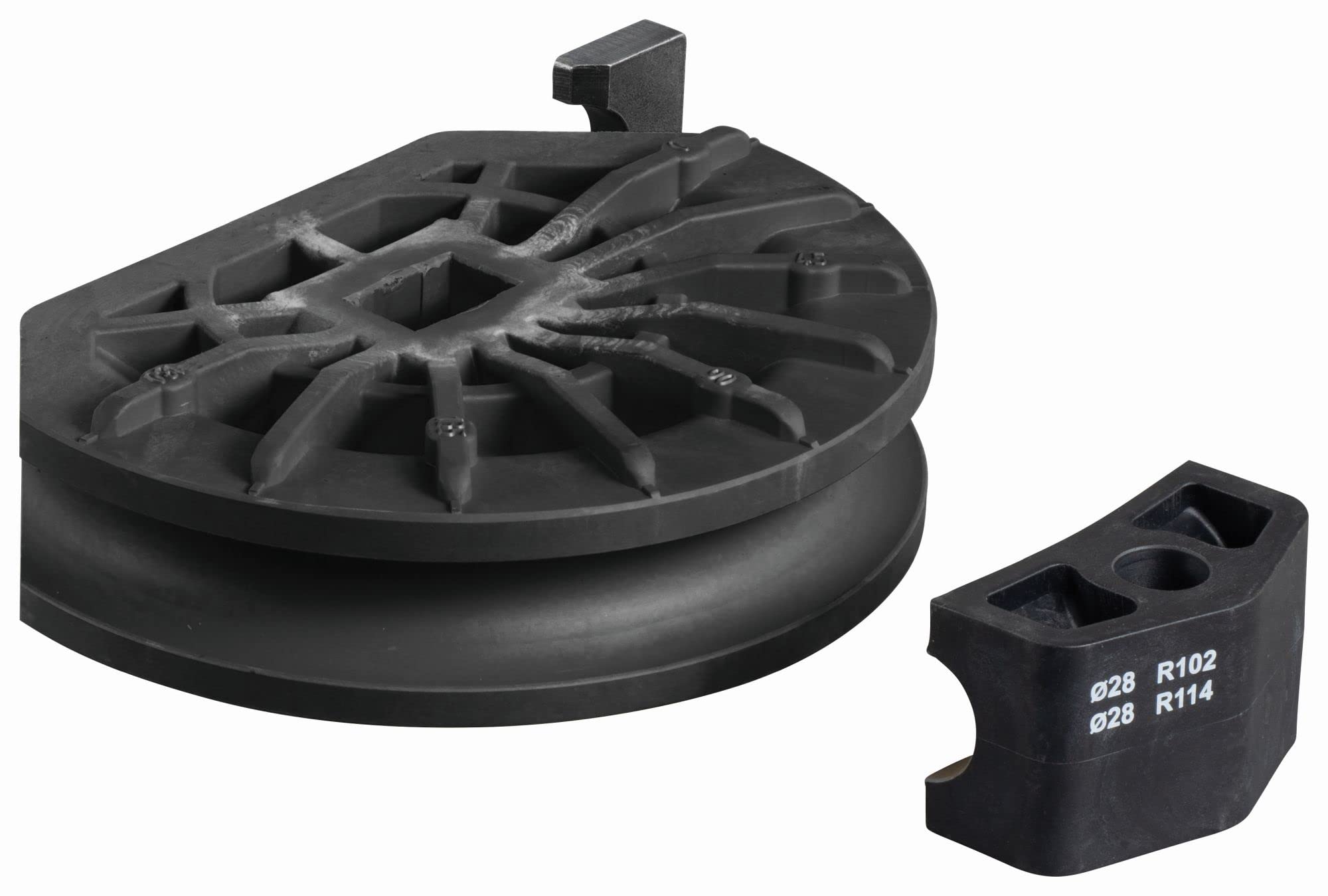 Roller's Arco Accessories - Bending Segment and Sliding Piece for Material-Appropriate Bending without Cracking and Folding in Pipe Processing (Diameter 28 R102 mm)