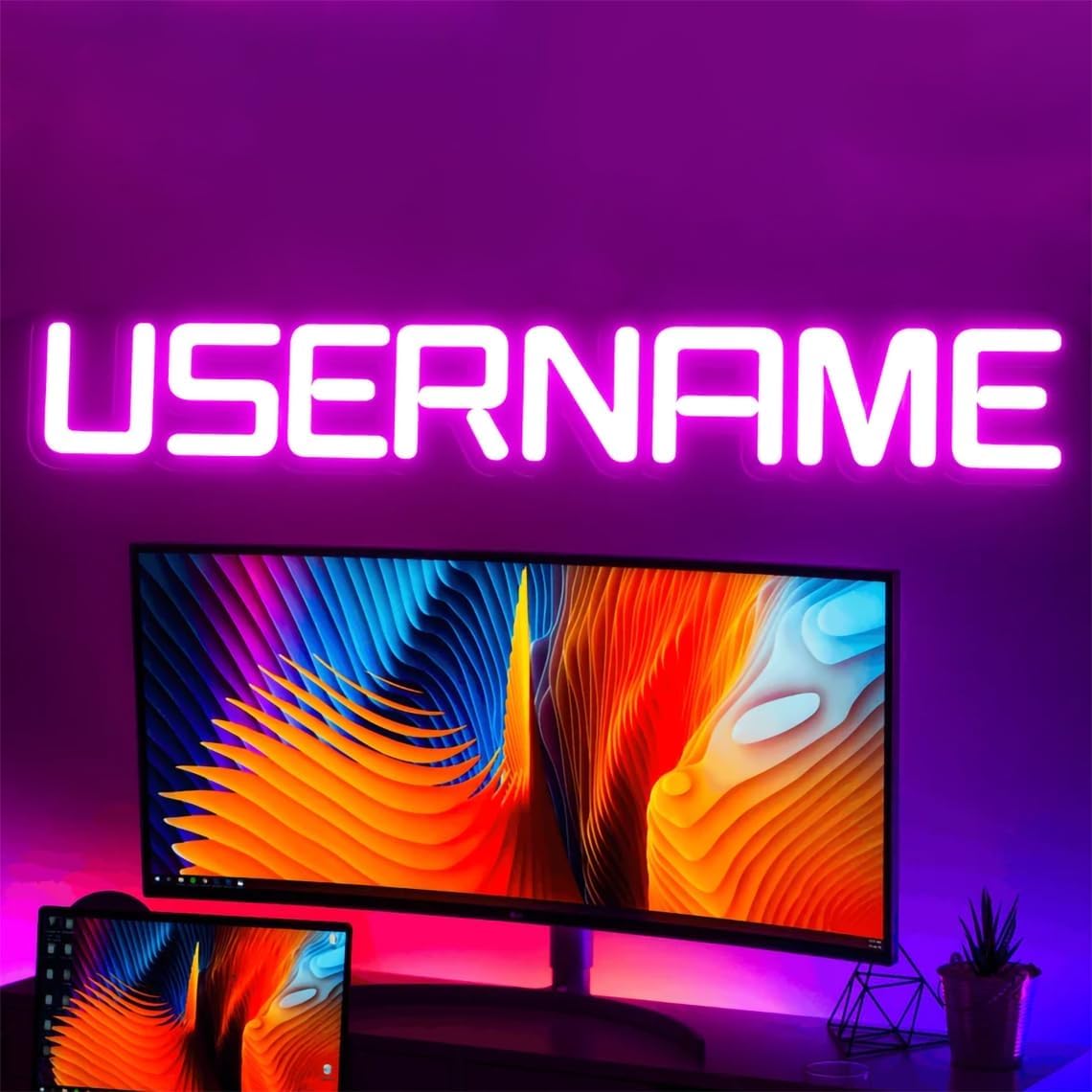 Custom Game Room Neon Sign Custom Game Username Neon Sign Gaming Wall Art Personalized Gamer Tag Gift for Gamers