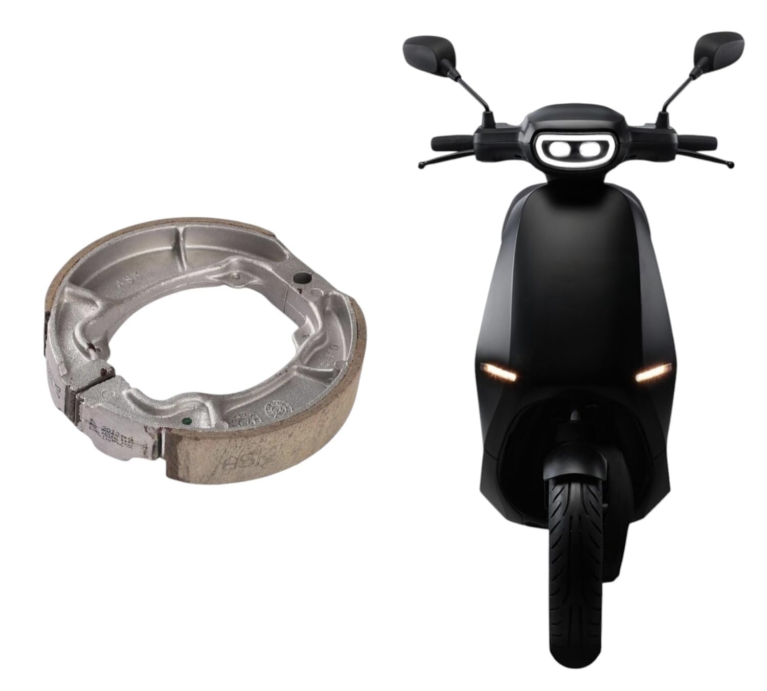 Rock World Compatible with Ola Electric (Gen 2) S1 AIR, S1 X, S1 X Plus S1/S1pro Brake Shoes - High Performance & Durability, Singal Tyre Set Brake Shoes Brake Shoes