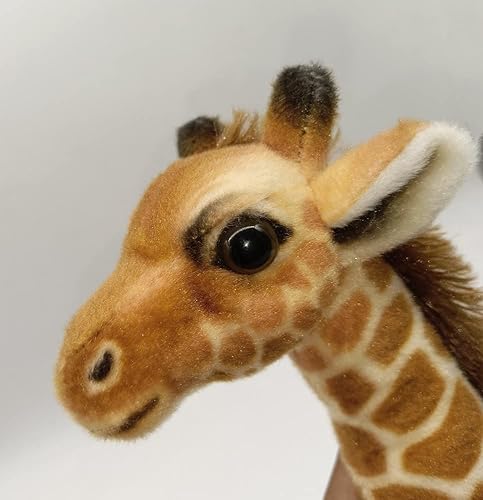 Miniatura 3 de GracesDawn Muñeca de jirafa marrón, jirafa de peluche grande, adecuada para temática de selva, decoración, abrazo, regalo ideal para niños de 12.5