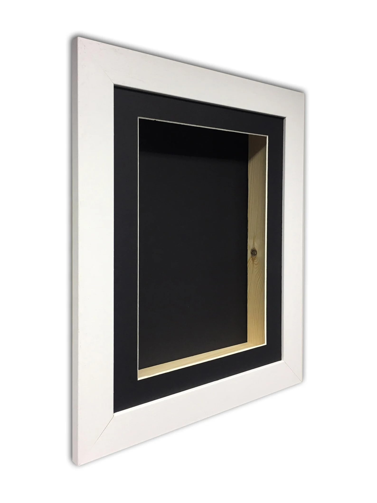 Shadow Box Frame - 2 Inch Deep 3D Keepsake Display Case | Memorabilia, Medals & Photo Display | Black Mount