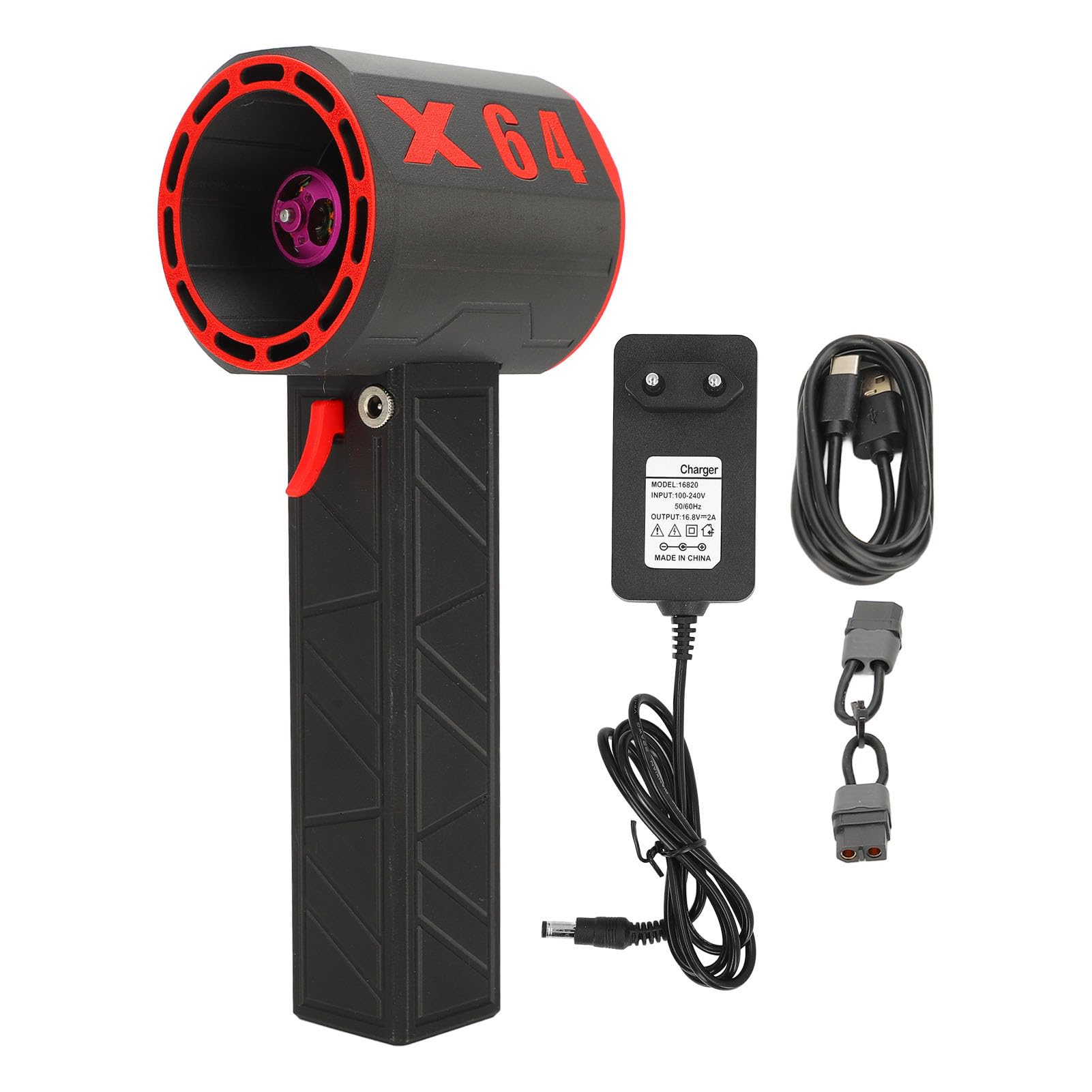 Bewinner Ventilateur Jet Fan Dry - 180 000 tours par minute - Ventilateur puissant - Réglage de la vitesse en continu - Moteur sans balais de 64 mm