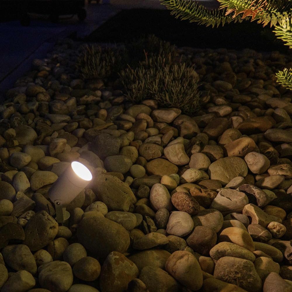 Spots extérieurs design avec piquet X4 - Pour Ampoule LED GU10 - Étanche IP65 - Orientables - Fixations discrètes - Noir