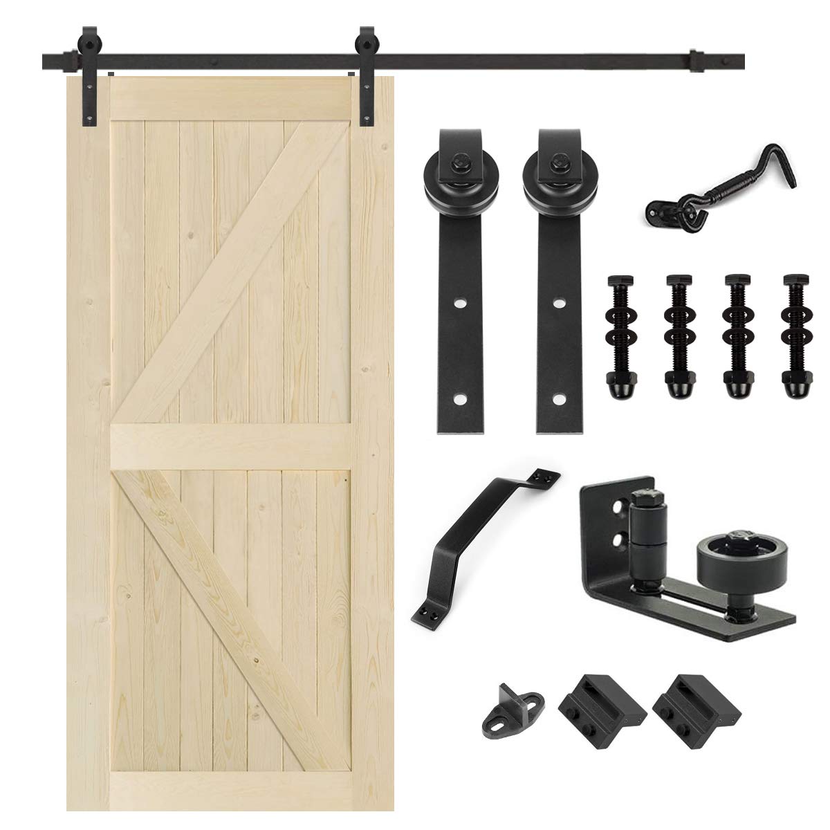 Buy S&Z TOPHAND 38 in. x 84 in. Unfinished British Brace Knotty Barn