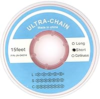 Vista 9 de Cadenas de potencia de goma elástica de ortodoncia dental de 15 pies largas/cerradas/cortas (largas, negras)
