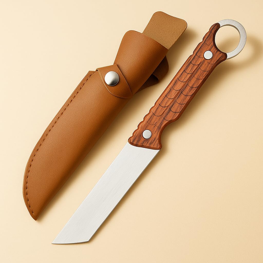 Machado Utility Knife - Stainless Steel & Damascus Blade -14