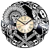 TopVinylShop Native Americans Vinyl Wall Clock - Home Decor Him Her Birthday Christmas Anniversary -