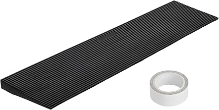 Garvee Rubber Step Ramp, Width 35.4 inches (90 cm), Height 1.6 inches (4 cm), Double Sided Tape Included, Step Dissipation, Nursing Ramp, Barrier Free, Step Plate, Odorless, Anti-Slip, Long Lasting