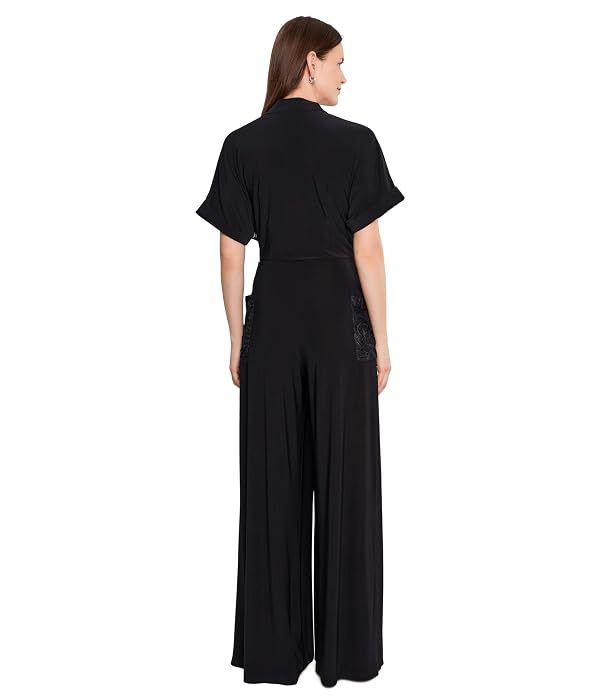 Norma Kamali Women's Geralyn Short Sleeve Jumpsuit Black Medium 33" Inseam by Norma Kamali - Image 5