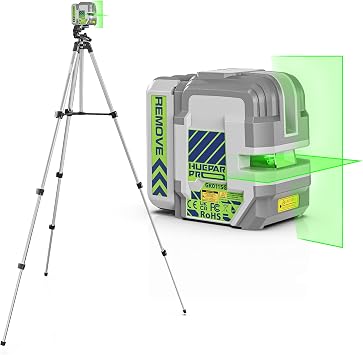 Huepar Pro Laser Level with 55in Tripod, Self Leveling Lazer Leveler Tool with Pulse Mode, Rechargeable, Switchable Green Cross Lines for Picture Hanging, Tile, DIY/Construction
