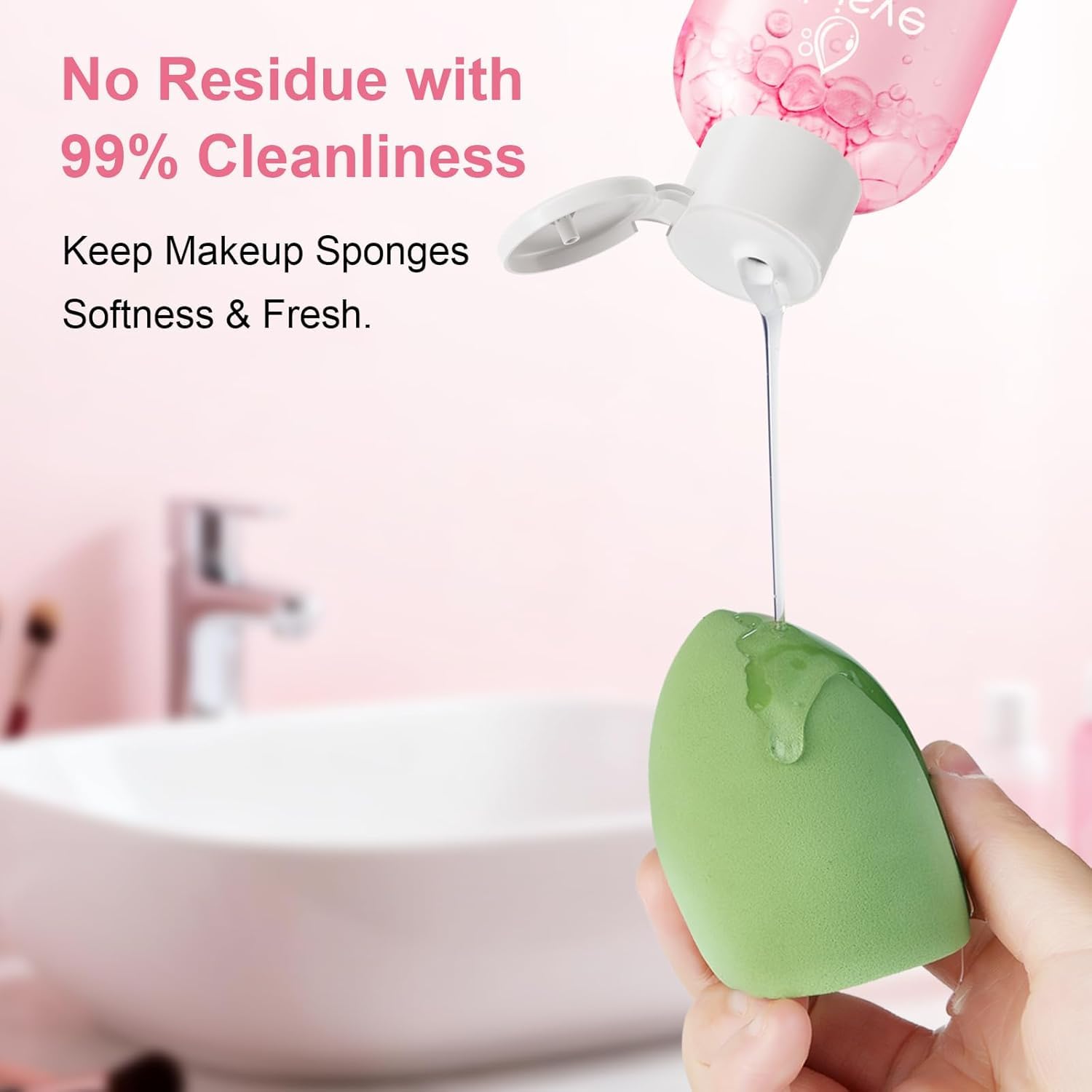 Makeup Brush Cleaner, Make Up Brush Cleaner Solution & Brush Cleaner Mat, Brush Cleaner Pad, Deep Clean Brush Shampoo for Makeup Brushes & Sponges, Gentle Formula Cruelty Free, 2 Pieces Set