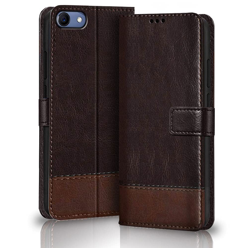 TheGiftKart Flip Back Cover Case for Realme 1 | Dual-Color Leather Finish | Inbuilt Stand & Pockets | Wallet Style Flip Back Case Cover for Realme 1 (Coffee & Brown) (B0BSTVHXX9) Amazon Price History, Amazon Price Tracker