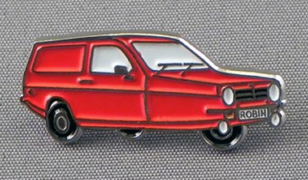 Mainly Metal Multi-Coloured Metal Enamel Pin Badge Brooch Reliant Robin Red
