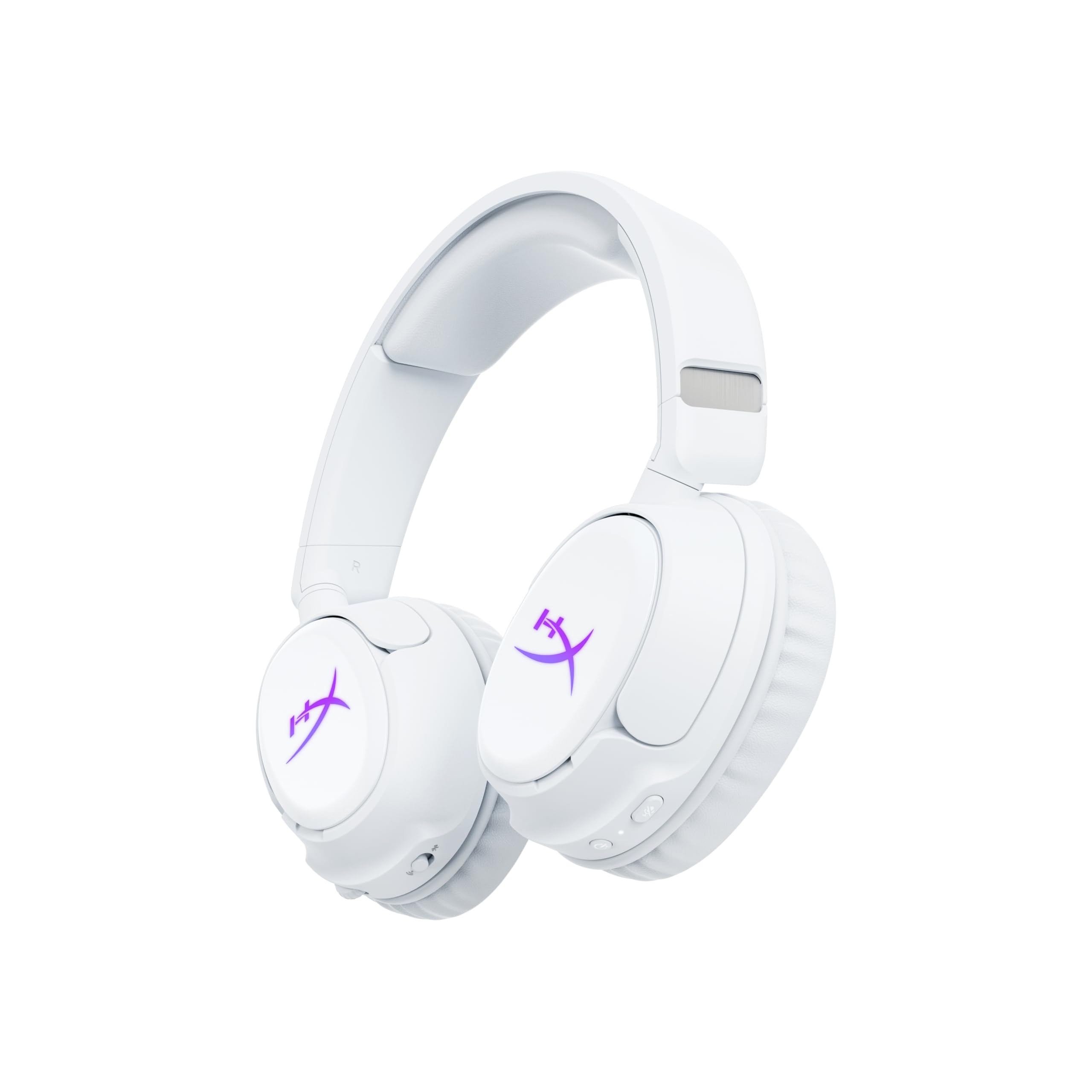 HyperX Cloud Flight 2 Casque de Gaming sans Fil, lumières RVB Personnalisables, Batterie 100 Heures, Dual Wireless 2,4 GHz et Bluetooth, Instant Pair, PC/PS/Switch/Mobile, Blanc