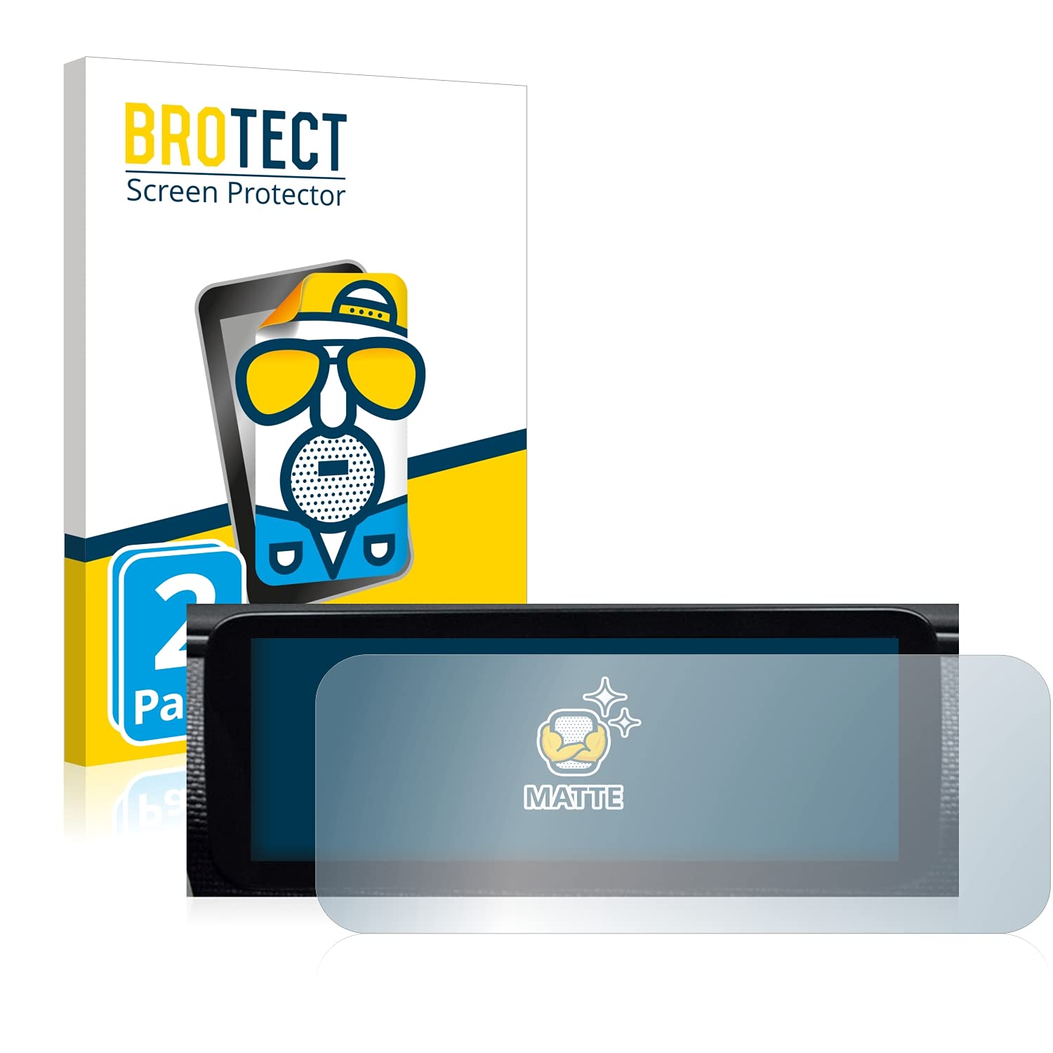 brotect Screen Protector Anti-Glare compatible with Fiat 500 E Uconnect 5 10" (2 Pack) Screen Protector Matte, Anti-Fingerprint Protection Film