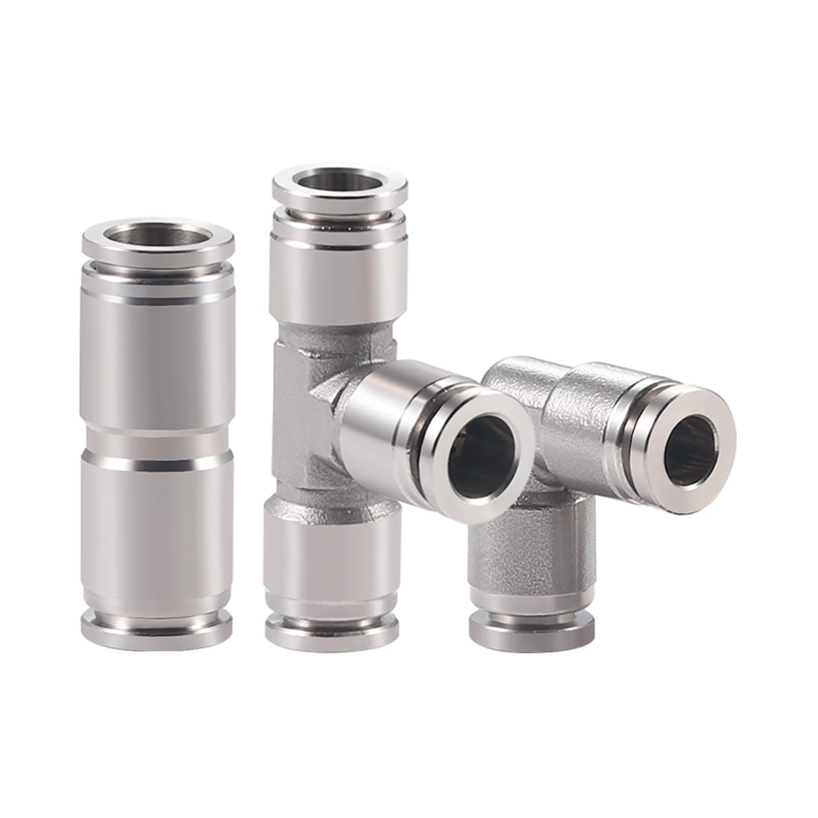Tubo di Collegamento Pneumatico Diritto Passante, Raccordi for Tubi Pneumatici in Acciaio Inossidabile Raccordo a sgancio rapido in Metallo Raccordo for Tubi ad Alta Pressione(Sa,10mm)