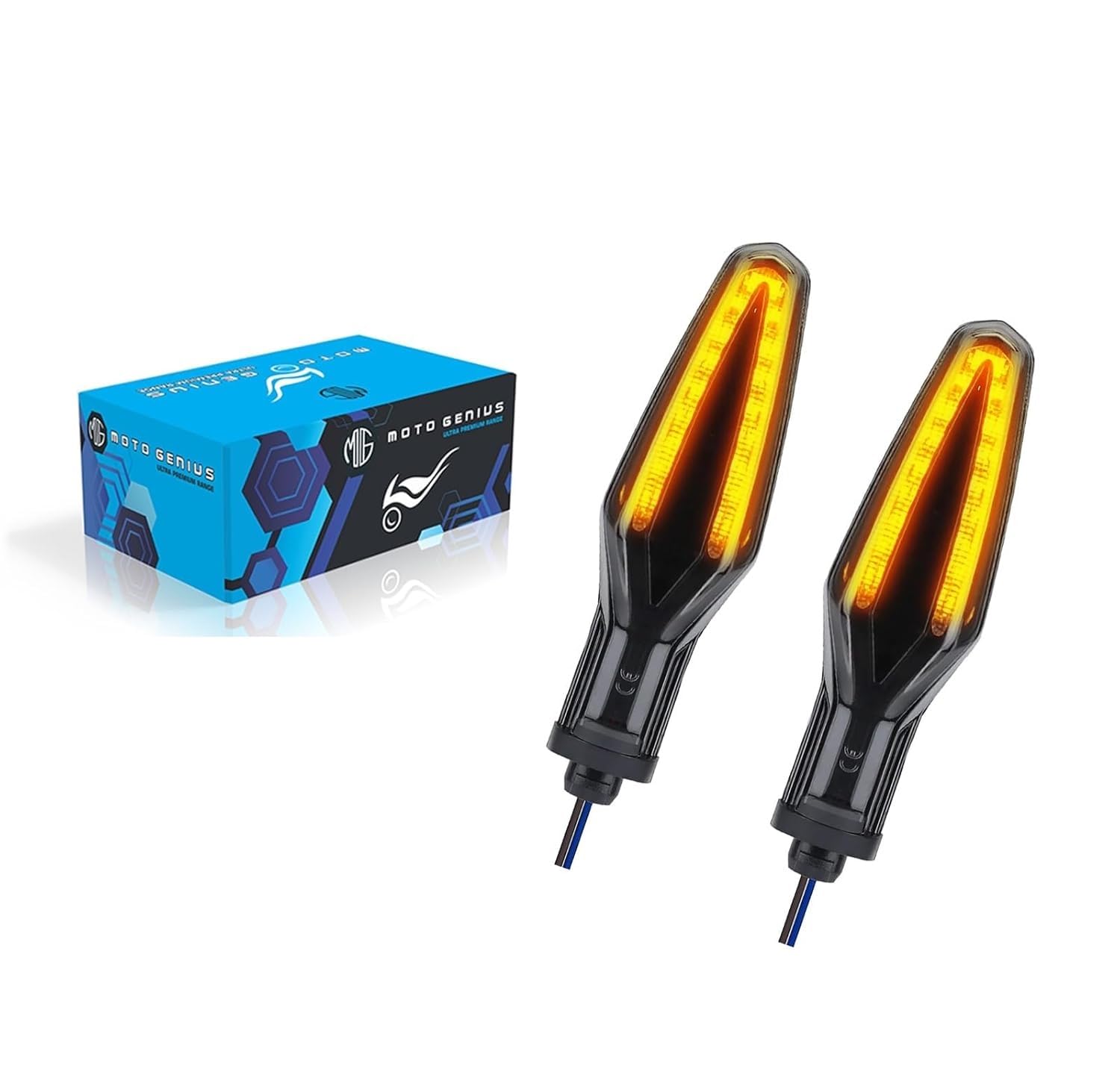MOTO GENIUS Pencil Type Super Bright Waterproof LED Turn Signal Indicators for 1200GS, R1250GS & R1250R Motorcycles (2PC)-image-19