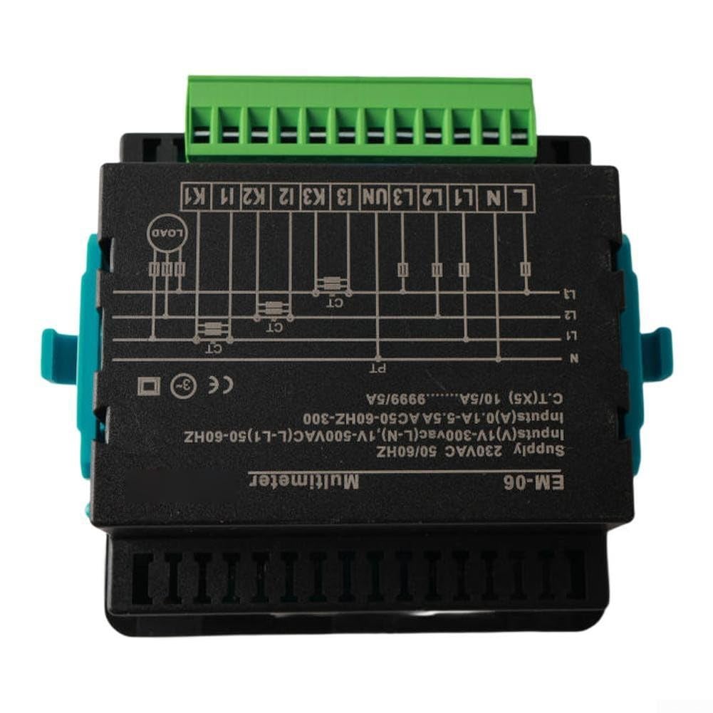 SEM-XXD - Medidor digital trifásico de 220 V con 3 transformadores, indicador de voltaje de fase y frecuencia, montaje en placa frontal 91 x 91 mm, para pruebas industriales
