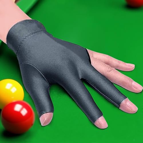 Guantes de billar, 1 unidad, dedos abiertos, guantes de billar, guantes de billar, guantes de elastano para mano izquierda, para hombres y mujeres