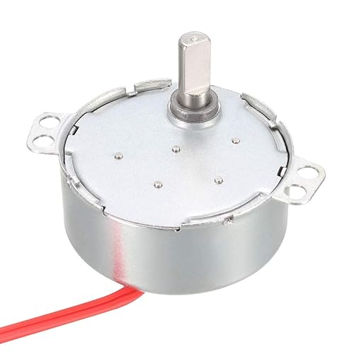 uxcell Motor eléctrico síncrono CCWCW 4W de la CA 12V 0.9-1.1RPM 50-60Hz del motor del engranaje para la fan eléctrica