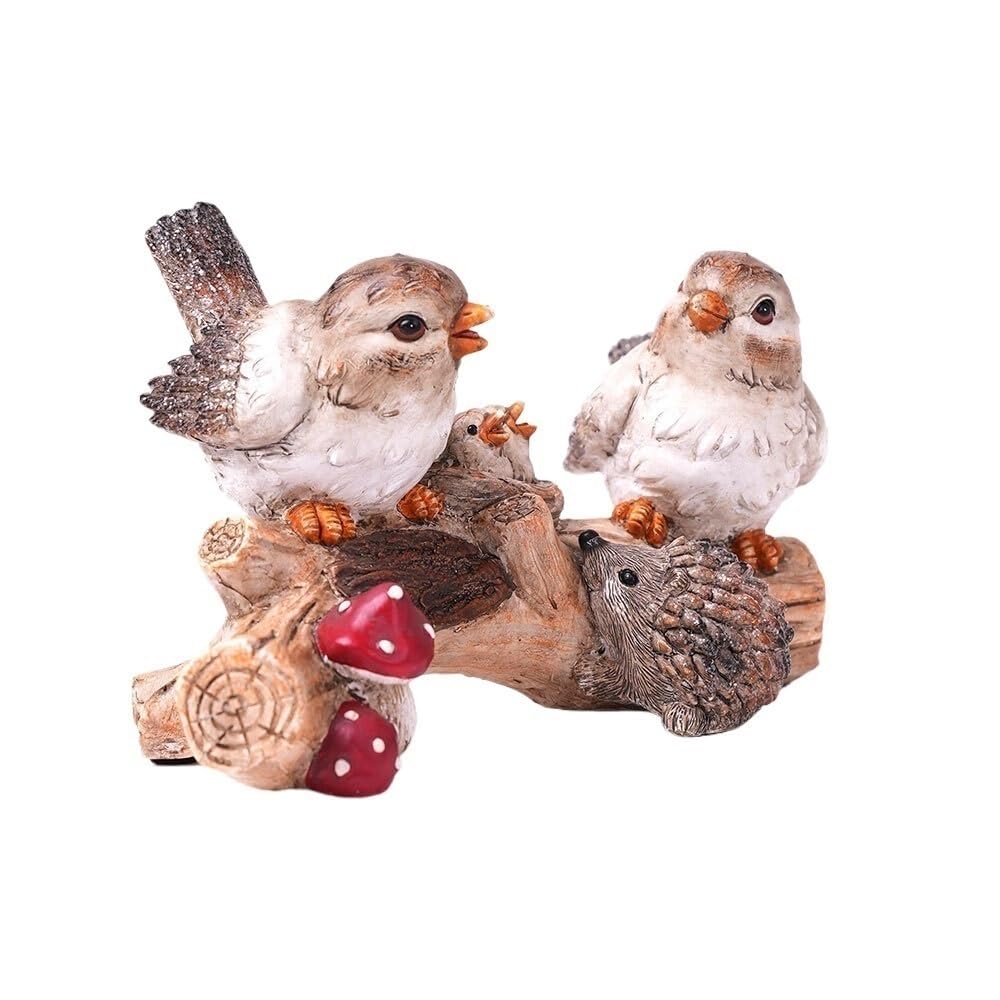 RUOXIUKHBZPS Miniature Bird Decorative Figurines Birds Figures Model Garden Decoration Plant Flower Pots Ornaments
