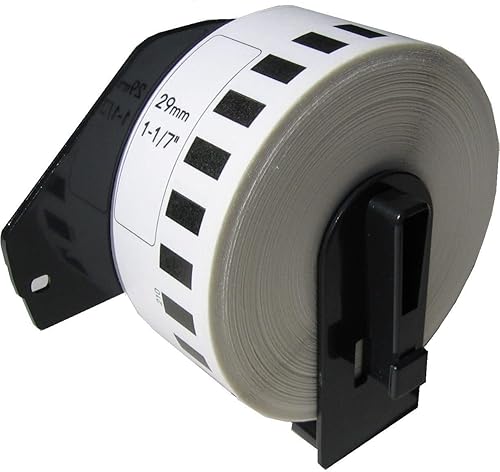 Prinko 6 rollos DK-2210 de etiquetas de papel blanco de longitud continua de 1.142in x 99.7ft, compatibles con Brother QL-1050 QL-1050N QL-1060N